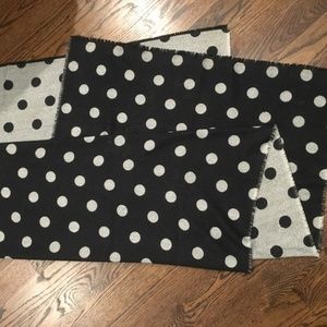 Zara Blanket Scarf Polka Dot Silver Grey and Black